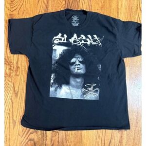 Slash Guns N Roses Rock Band T Shirt Black Graphic Print Mens 1X Distresed